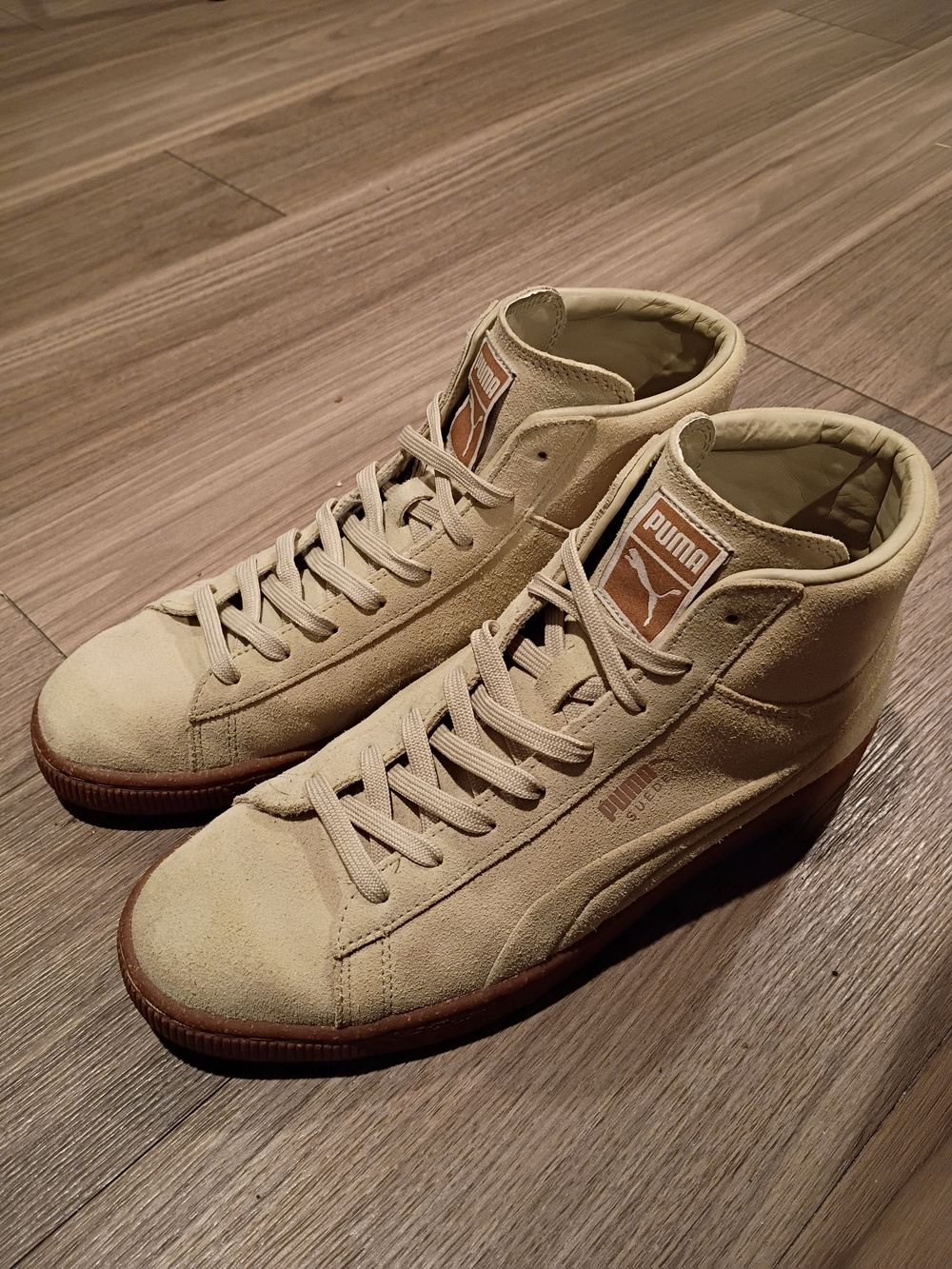 PUMA Men’s Embossed Suede Mid-Top Sneakers